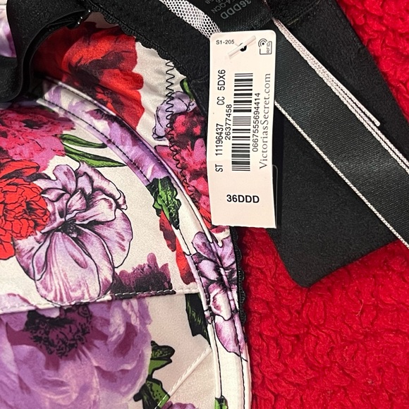 Victoria’s Secret 36DDD Floral Underwire Bra NWT Full Coverage Multicolor - Picture 7 of 8